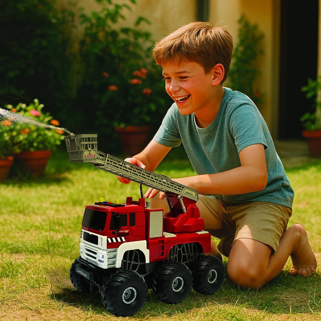 Alt View 4. Lexibook - Crosslander PRO Radio Controlled Firer Truck with Light and Sounds Effects.