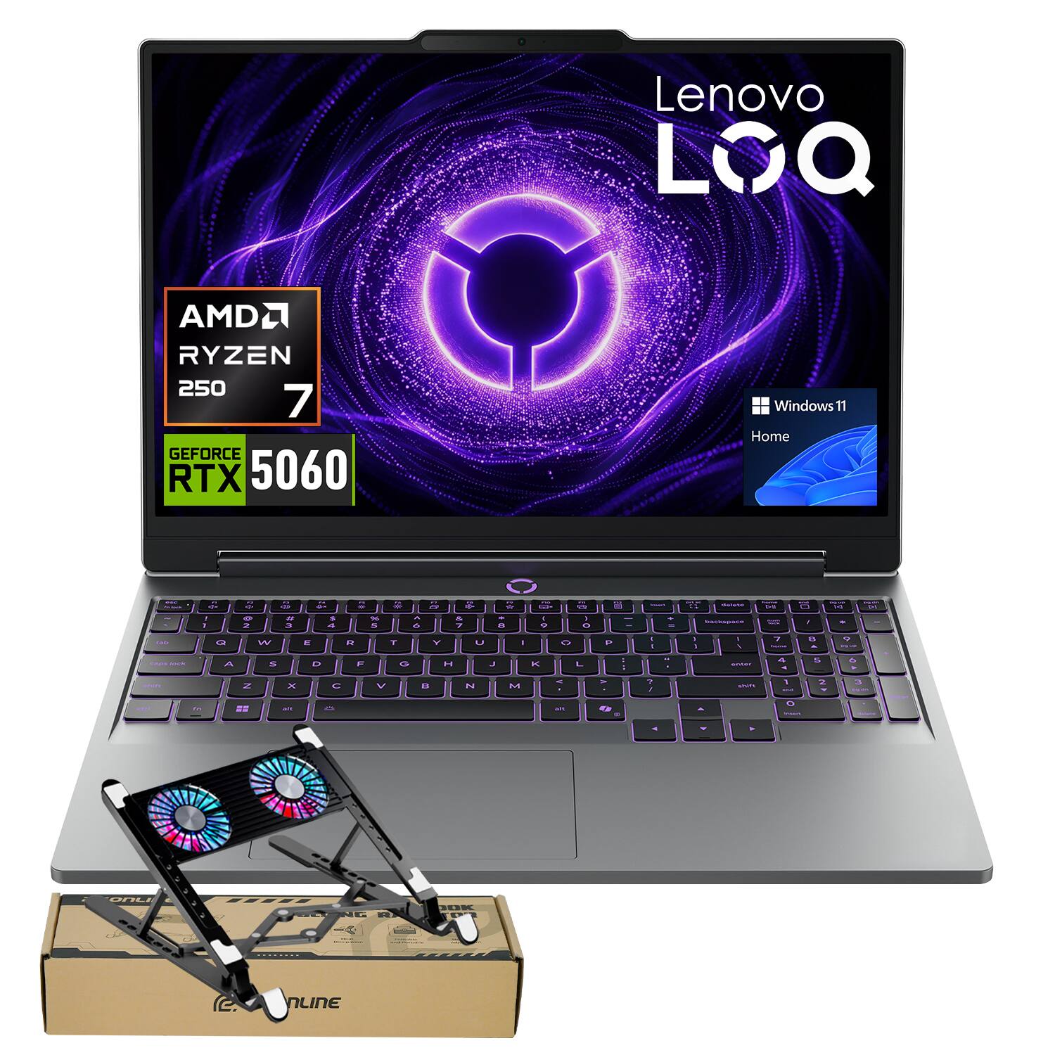 Lenovo LOQ  
AMD RYZEN 250 7 GEFORCE RTX 5060  
Windows 11 Home