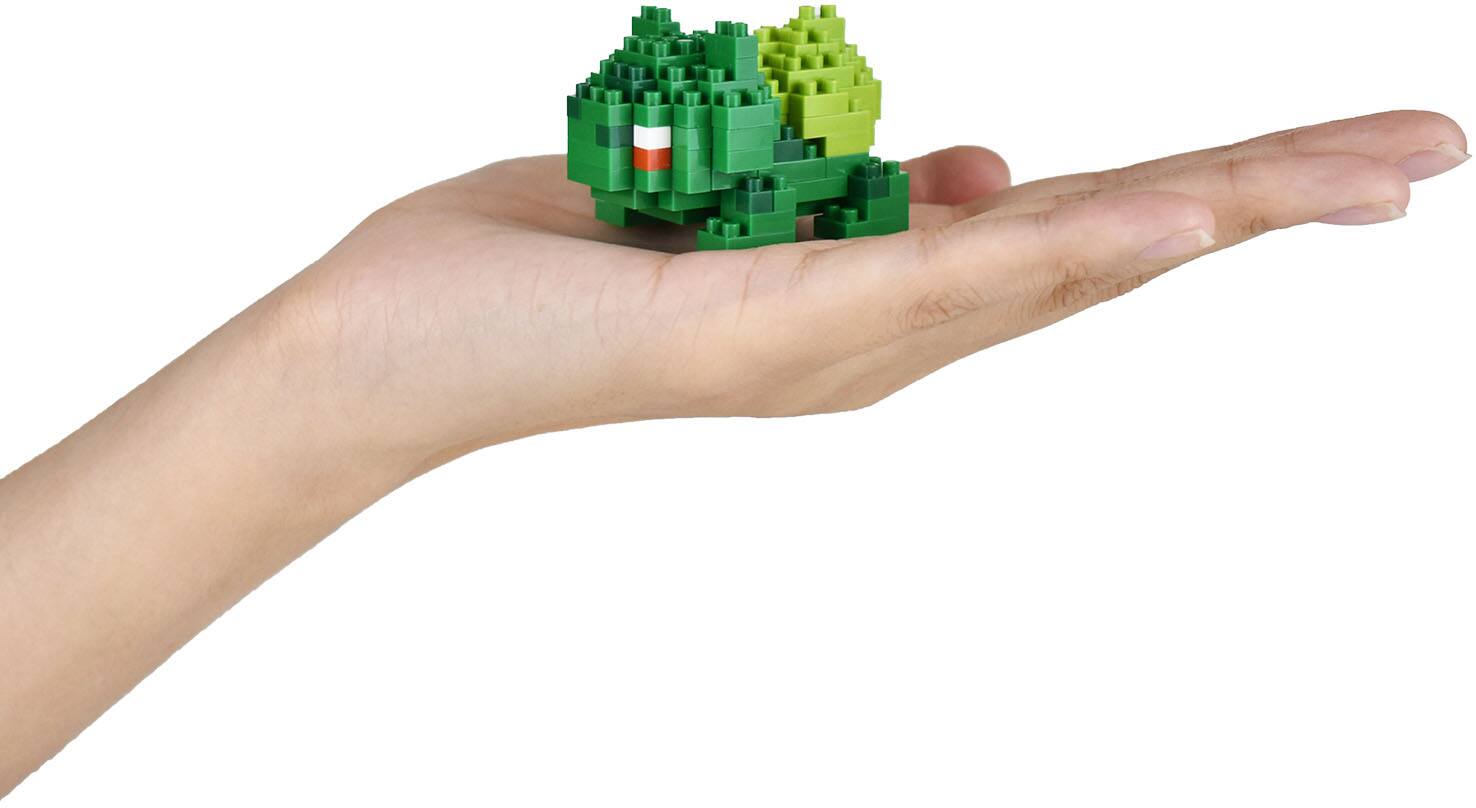 Alt View 3. Bandai - Bulbasaur - Pokémon - Nanoblock Pokémon Series 1.2" Figure.