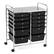Front. Gymax - Gymax Office Rolling Cart 12 Storage Drawer Studio Organizer Bins Scrapbook Paper Black - Black.