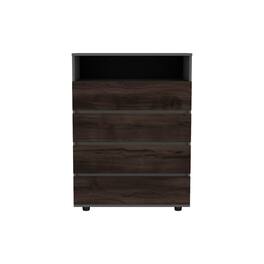 TuHome - Alpine Four Drawer Dresser With Spacious Storage And Modern Handles - Matt Gray