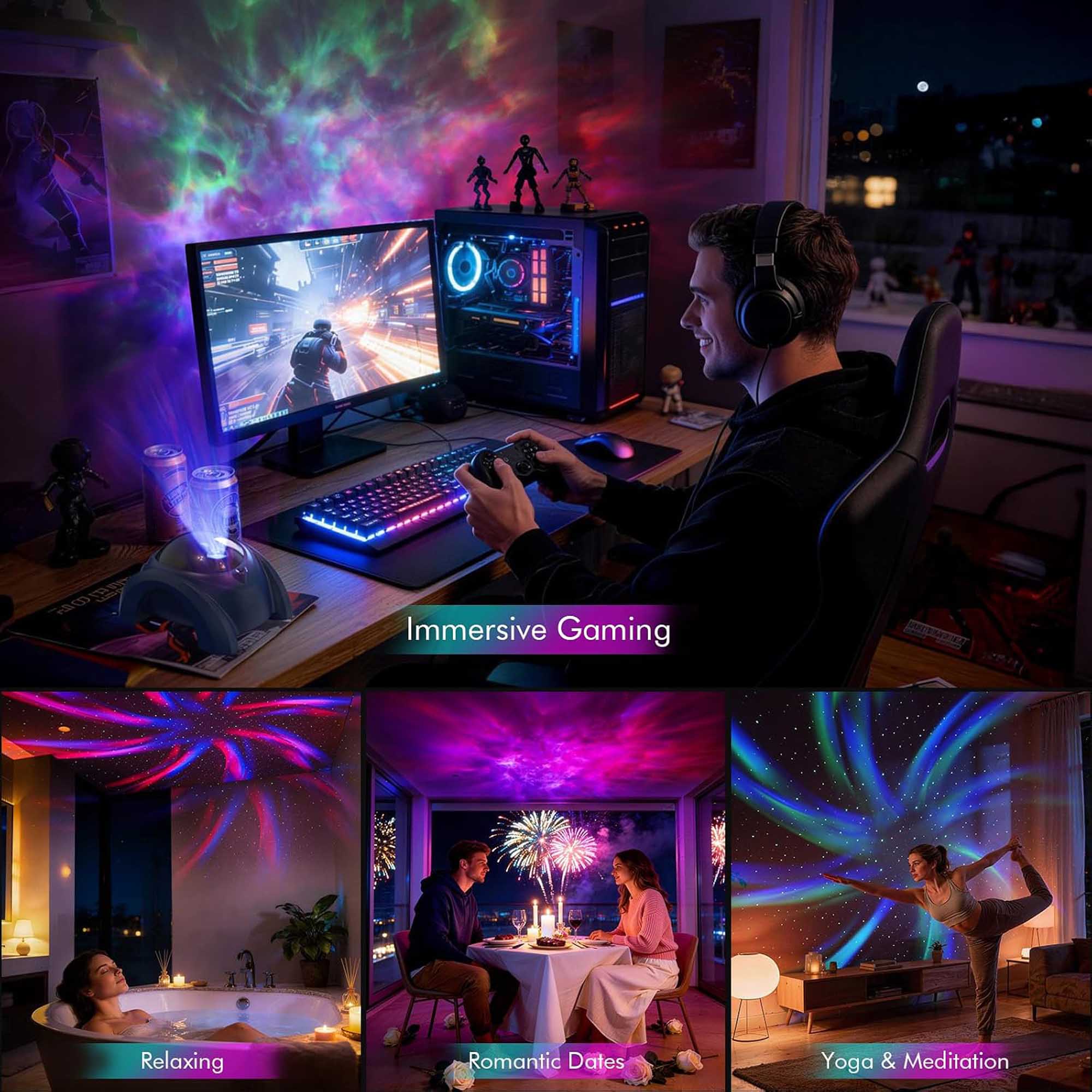 Immersive Gaming  
Relaxing  
Romantic Dates  
Yoga & Meditation