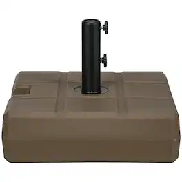 Outsunny - Stand for 1.5", or 1.9" Umbrella Poles - Brown