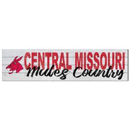 Jardine - Central Missouri Mules 40'' x 10'' Logo Sign - White