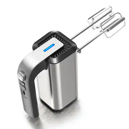 Front. Cluzine - Electric Mini Handheld Mixer, 7 Speed Multifunctional Blender, Egg Beater for Cake Baking Dough - Black.