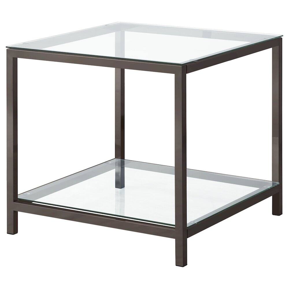 Alt View 3. Coaster Co. of America - Trini 2-piece Coffee and End Table Set Black Nickel - Black.