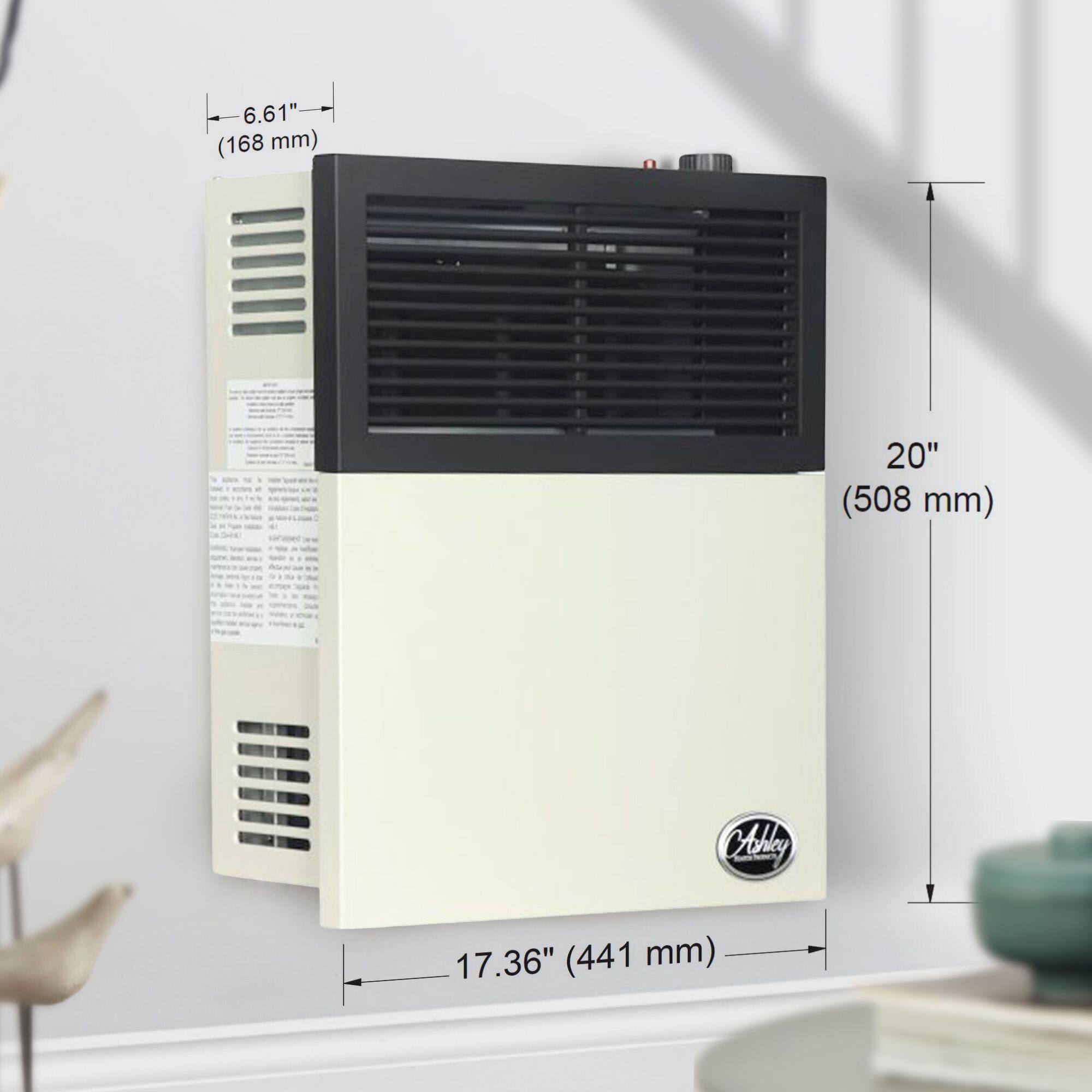 6.61" (168 mm)  
20" (508 mm)  
17.36" (441 mm)