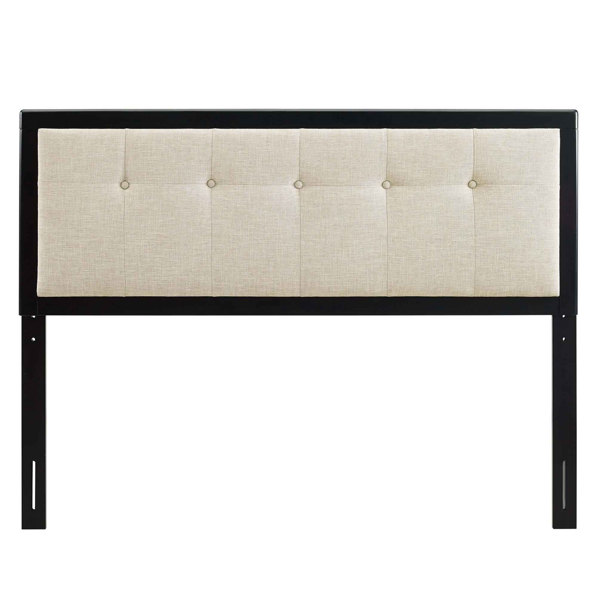 Left. Modway - Draper Tufted Fabric and Wood Queen Headboard by Modway - Brown.