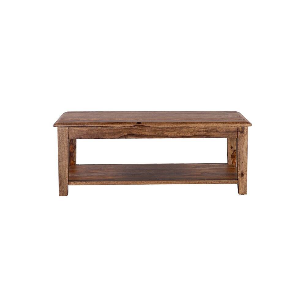 Alt View 1. Porter Designs - Sonora Solid Sheesham Wood Coffee Table - Brown.