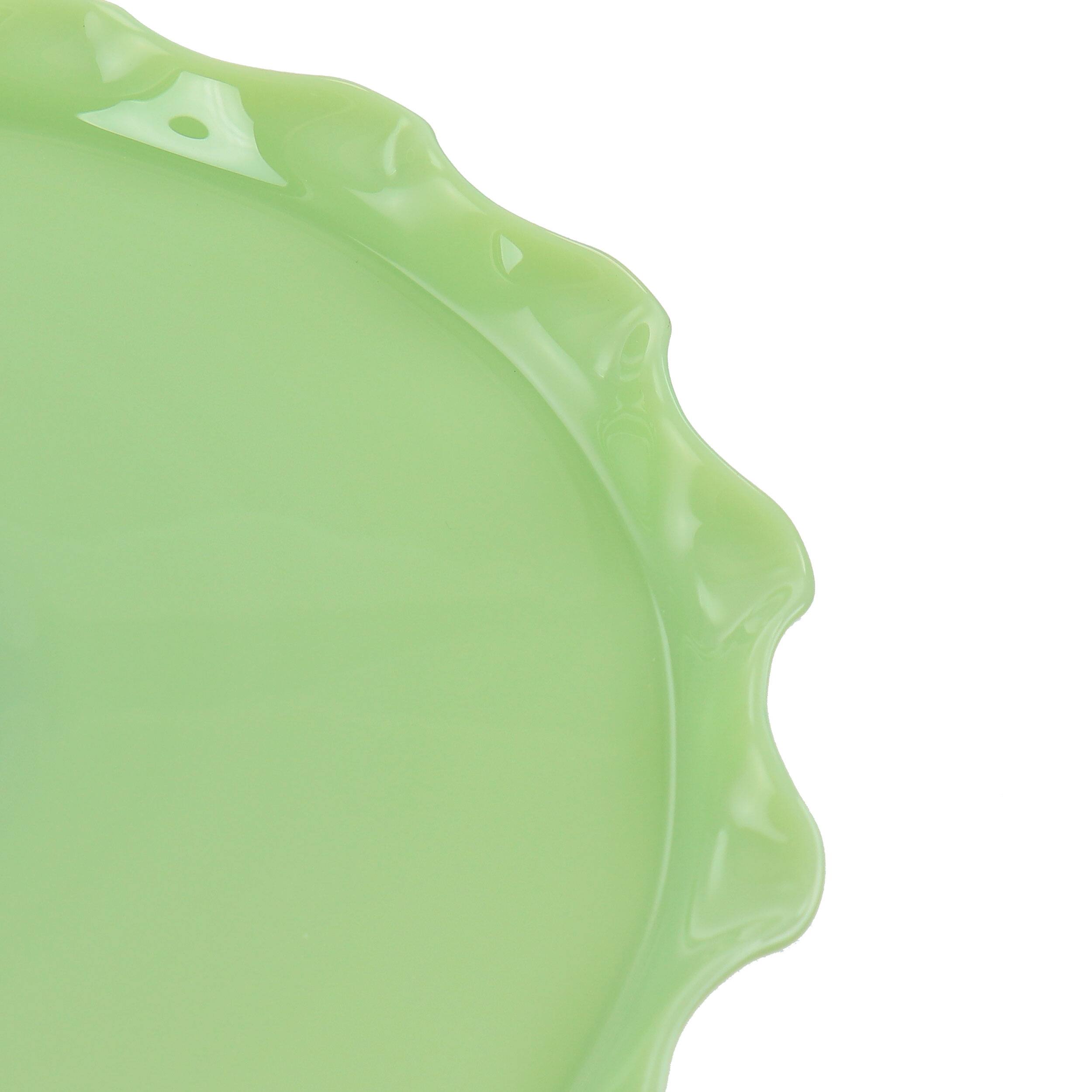 Alt View 2. Martha Stewart - Martha Stewart Jadeite Glass Cake Stand - Brown.