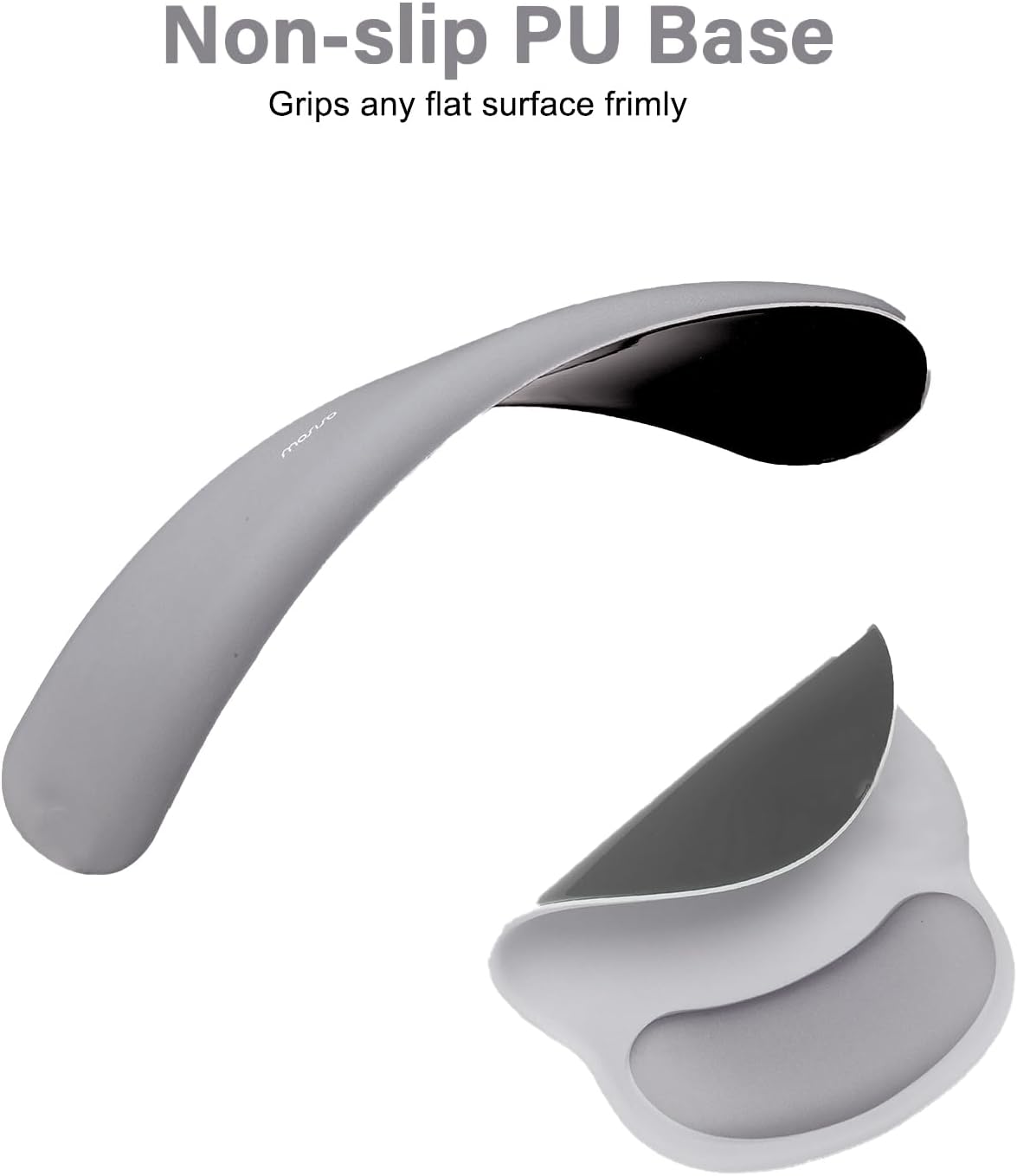 Non-slip PU Base  
Grips any flat surface firmly