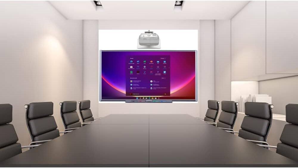 Angle. Smart Tech - 87" SMART Board 685 interactive whiteboard system.