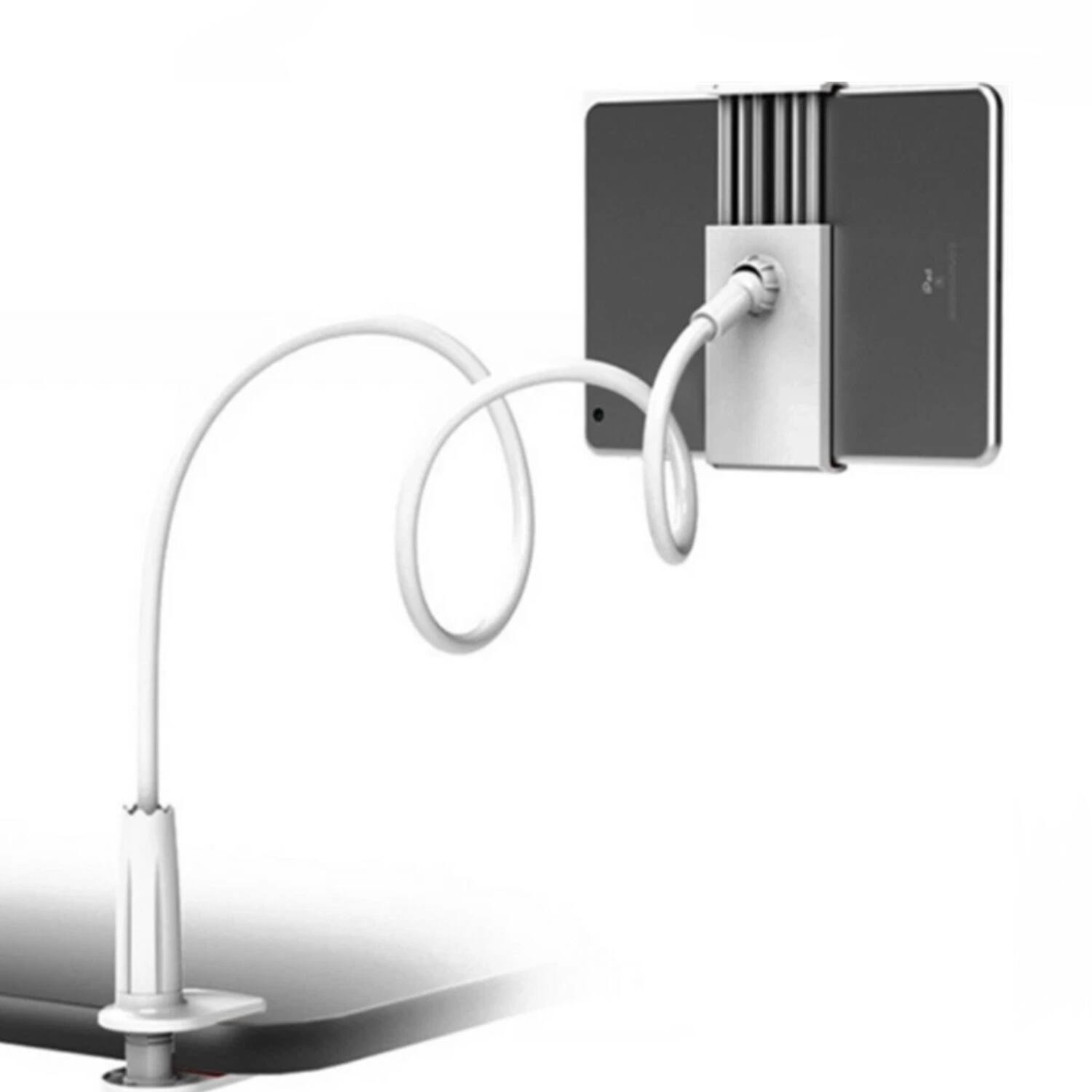 Left. Stock Preferred - Flexible Lazy Bracket Mobile Phone Holder Stand White - White.