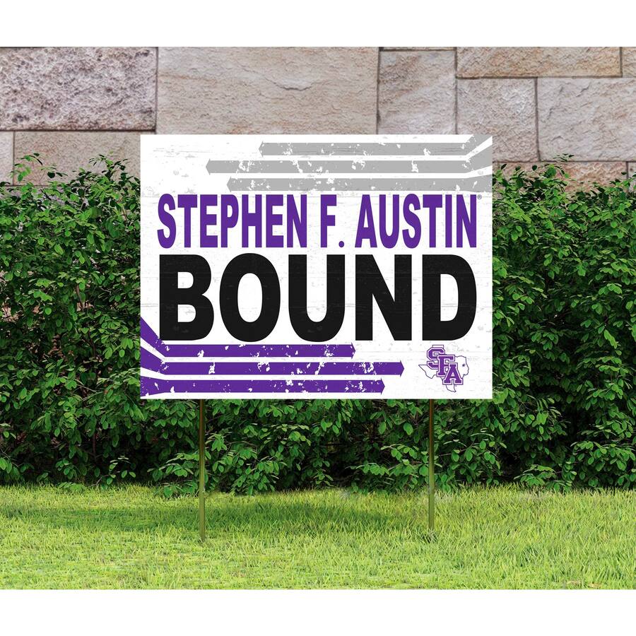 Jardine Stephen F Austin Lumberjacks 18" x 24" Bound Yard Sign White ...