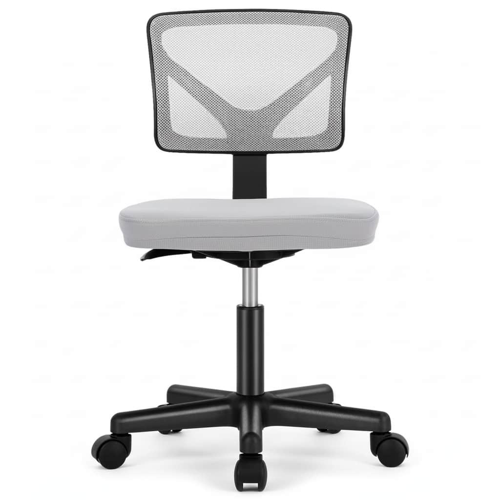 AOITUN - Ergonomic Grey Office Computer Desk Chair for Small Spaces, Adjustable and Lightweight - Gray