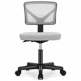 AOITUN - Ergonomic Grey Office Computer Desk Chair for Small Spaces, Adjustable and Lightweight - Gray