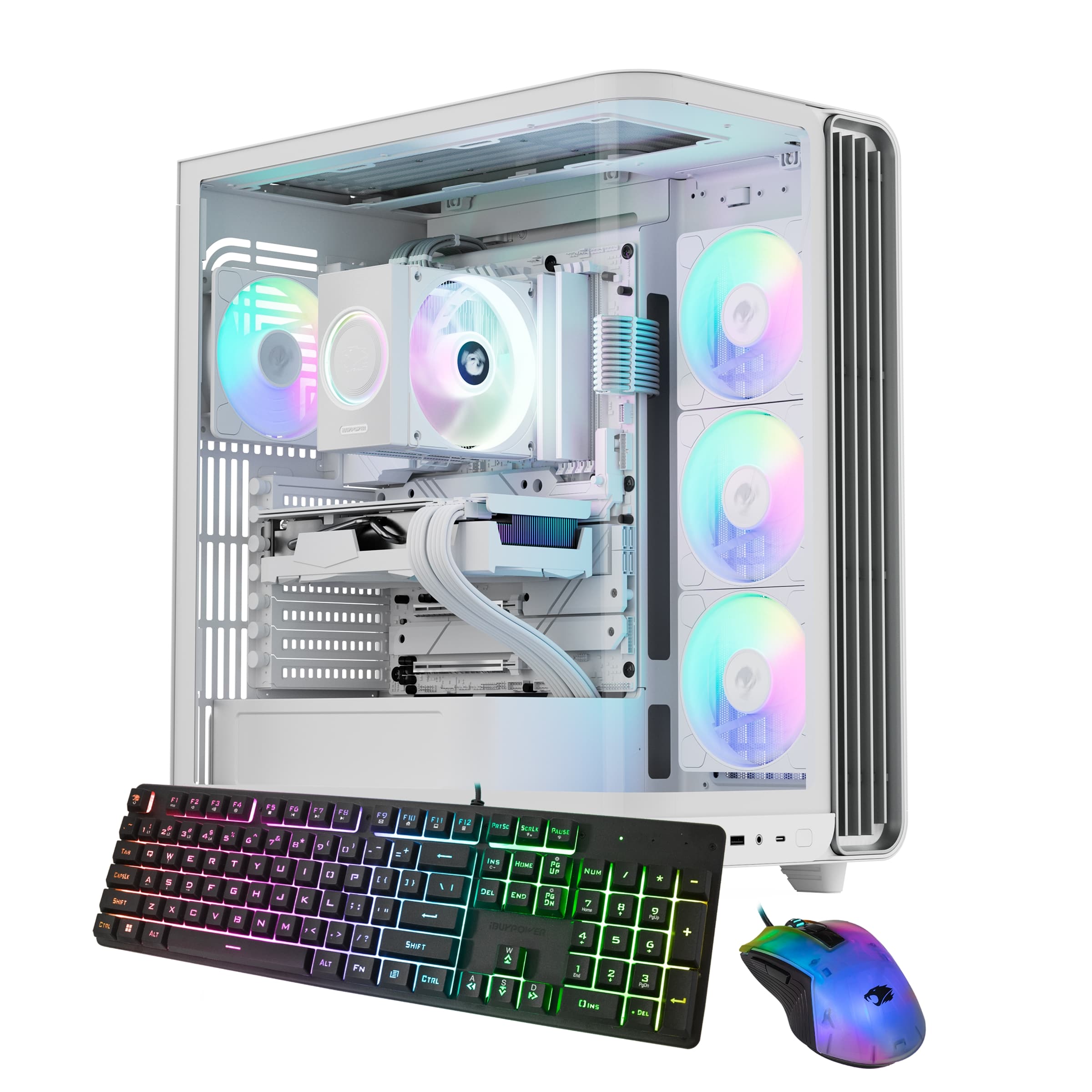 iBUYPOWER - Trace Gaming Desktop PC - Intel Core Ultra 7 265F, NVIDIA GeForce RTX 5060 8GB, 32GB DDR5 RAM, 1TB NVMe SSD_TWI7N5601 - White