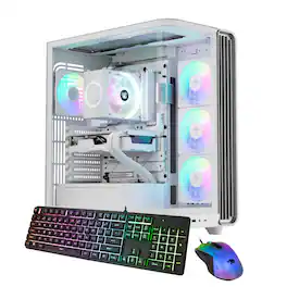 iBUYPOWER - Trace Gaming Desktop PC - Intel Core Ultra 7 265F, NVIDIA GeForce RTX 5060 8GB, 32GB DDR5 RAM, 1TB NVMe SSD_TWI7N5601 - White