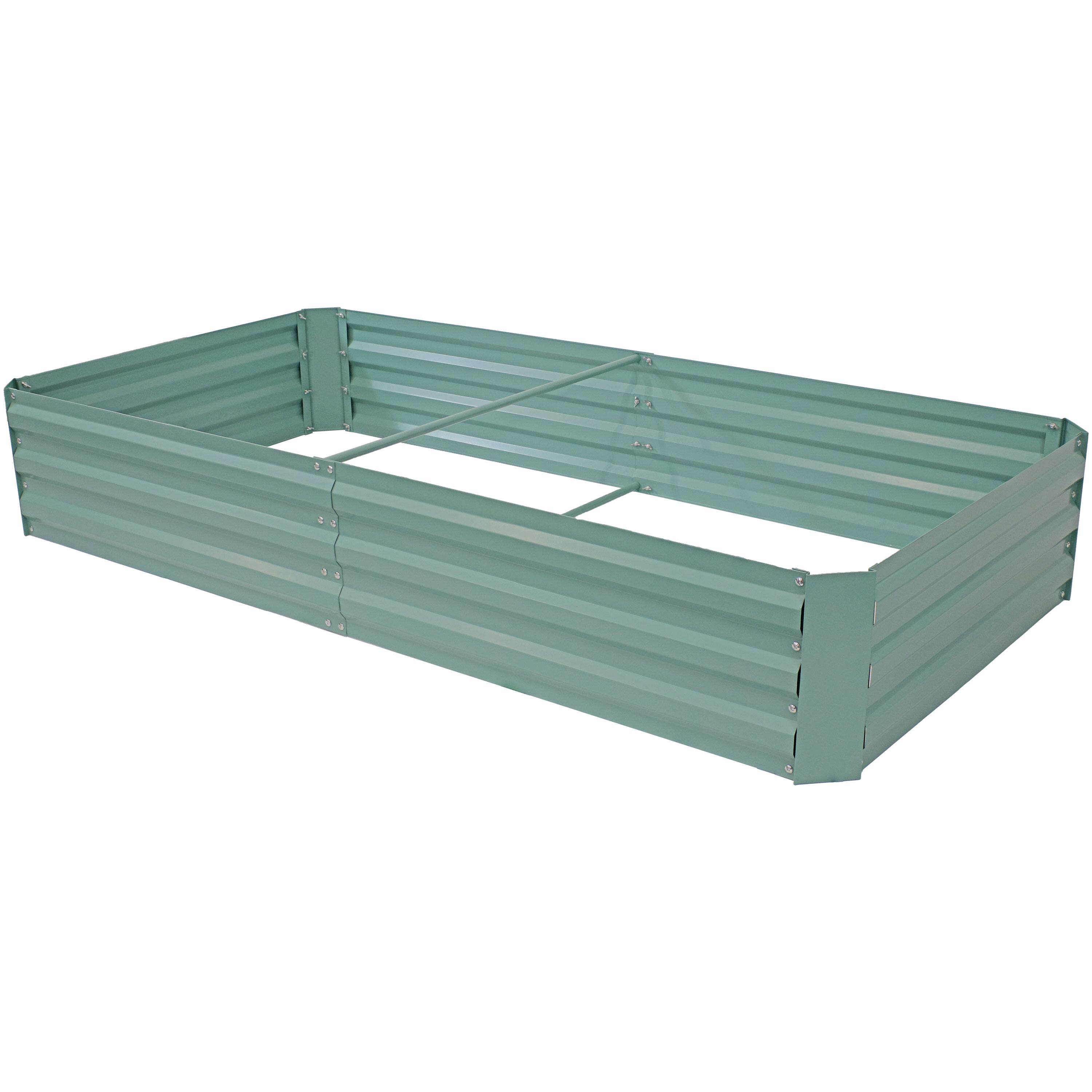 Sunnydaze - Galvanized Steel Rectangle Raised Garden Bed - 4' x 8' - Green price history on PriceWatchPro