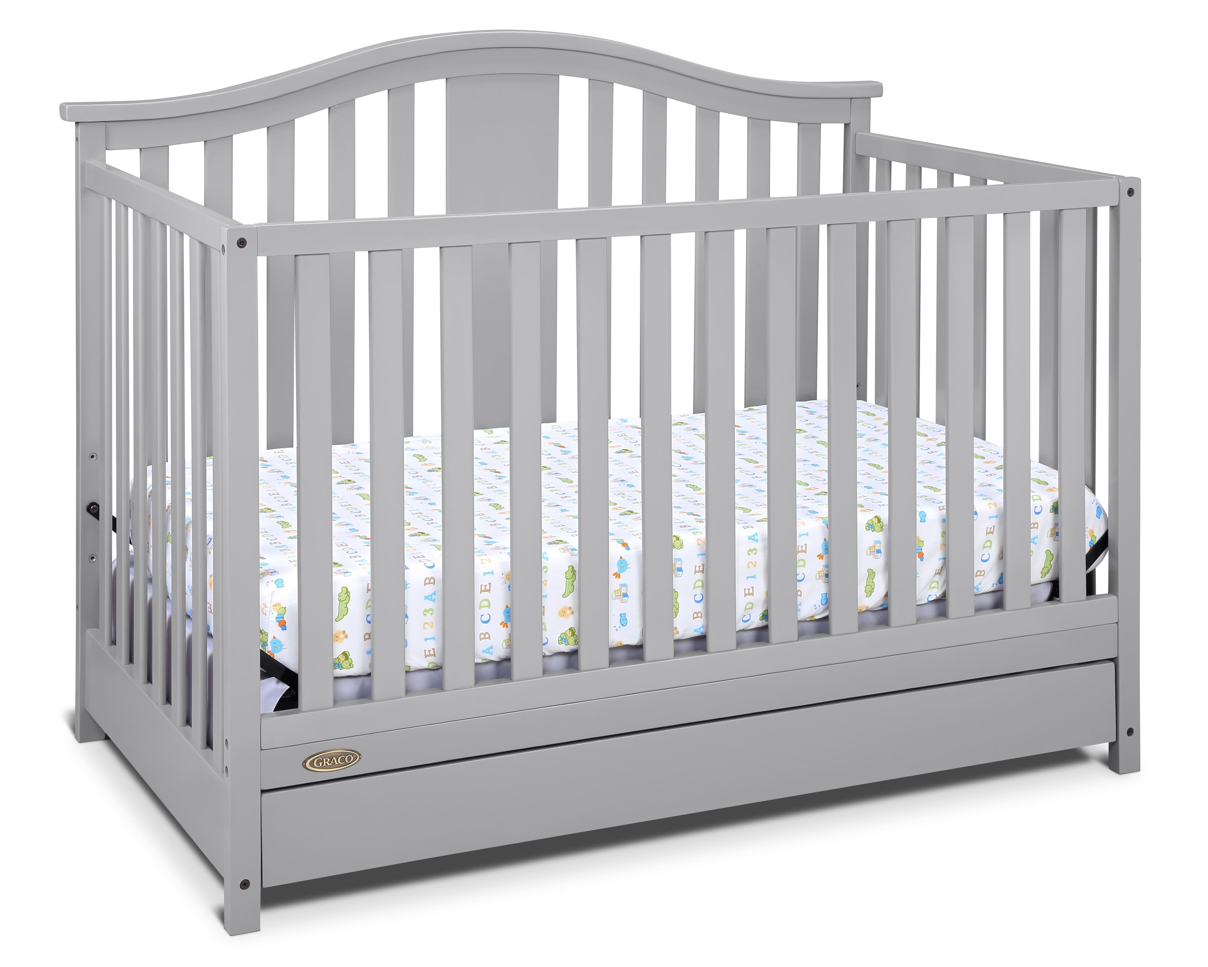 Best Buy Graco Solano 5 in 1 Convertible Crib with Drawer Pebble Gray 04521 33F