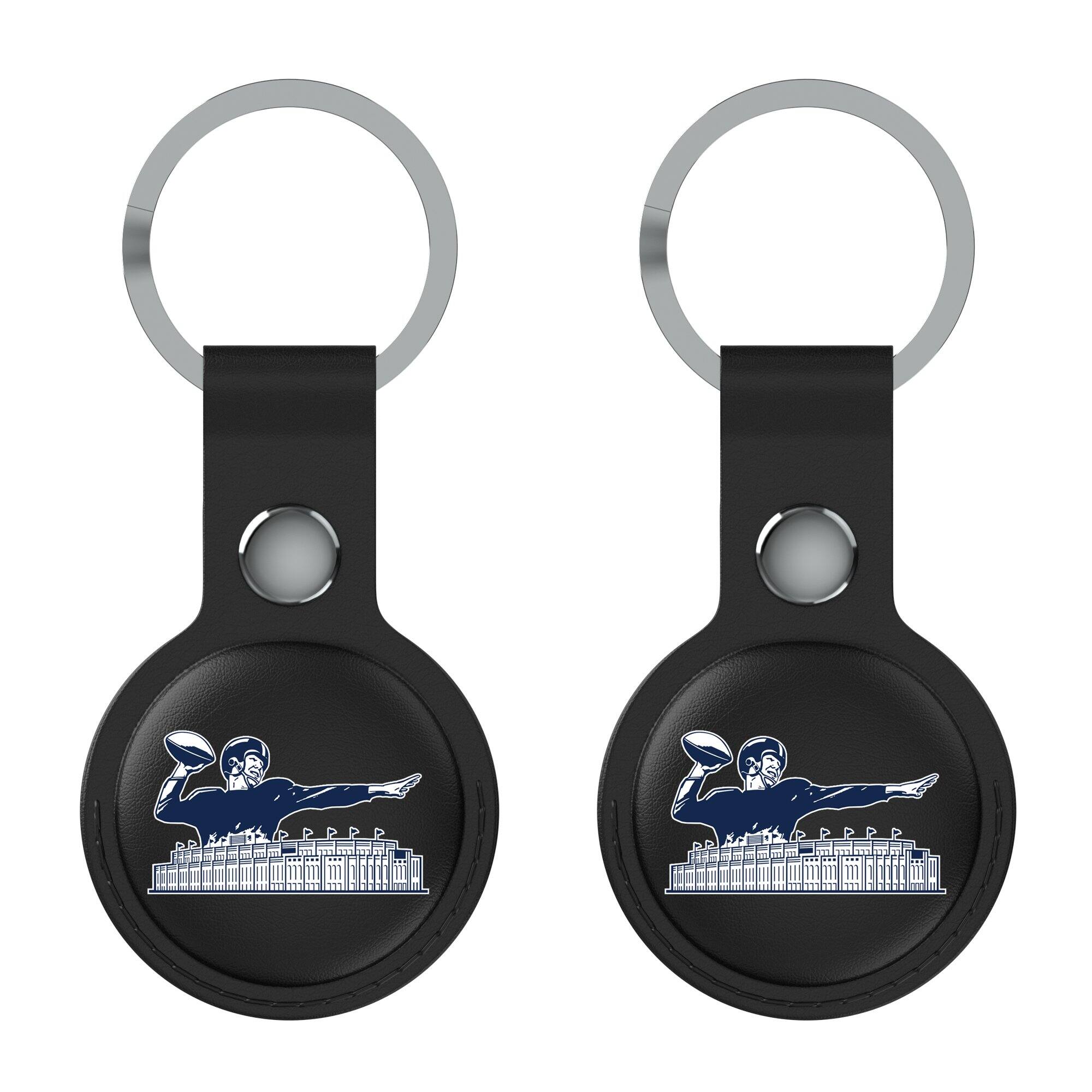 Keyscaper - New York Giants Leatherette AirTag Holder 2-Pack - No Size - Black