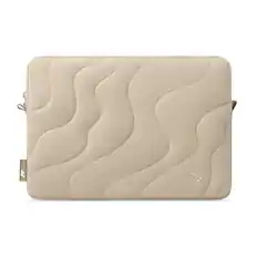 Front. tomtoc - Terra-A27 Puff Recycled Laptop Sleeve Bag Case for 14-inch MacBook Pro M5/M4/M3/M2/M1 Pro/Max 2026-2021, Quilted Design - Dune Shade.