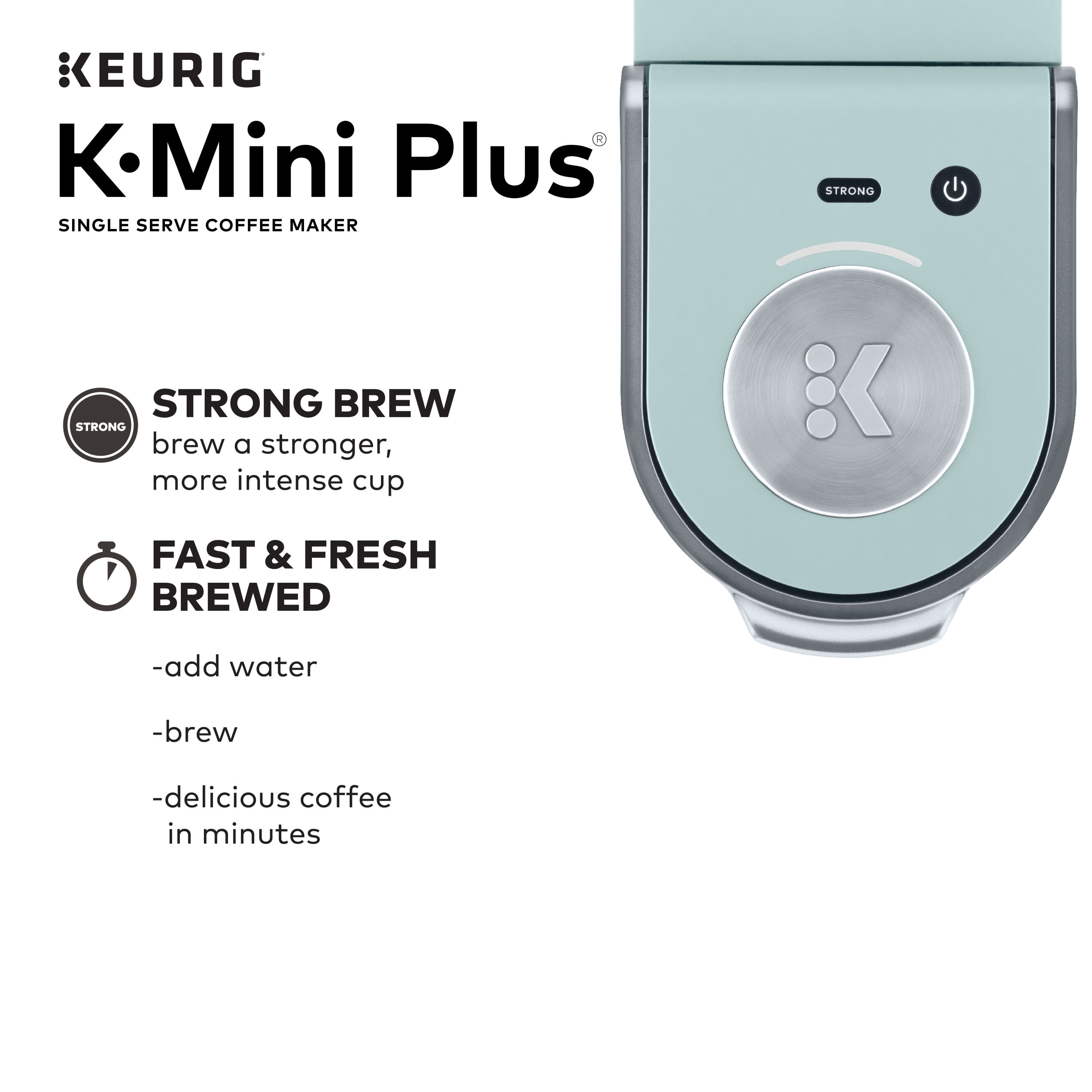 Alt View 17. Keurig - K-Mini Plus Single Serve K-Cup Pod Coffee Maker - Misty Green.