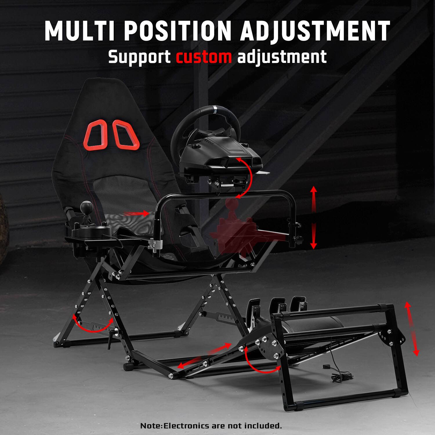MULTI POSITION ADJUSTMENT  
Support custom adjustment  

Note: Electronics are not included.