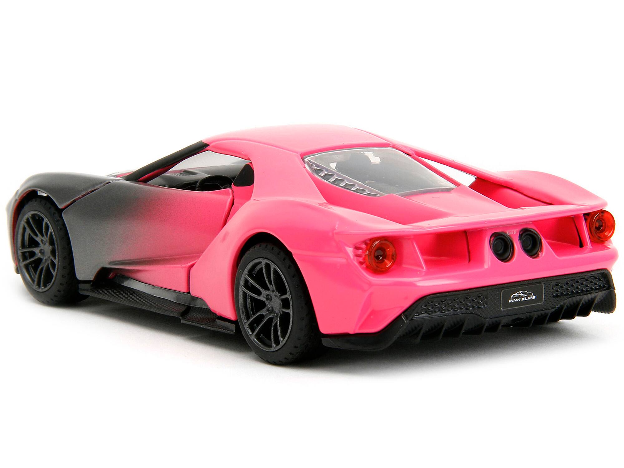 Alt View 5. Jada - 2017 Ford GT Gray Metallic and Pink Gradient "Pink Slips" Series 1/32 Diecast Model Car by Jada - Multicolor.