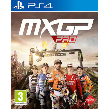 PS4. MXGP PRO 1 MONSTER ENERGY FINISH M II HRC 3 www.pegi.info 30 Hus ICE A 63 63 INSP HONDA RedBull OMEC AMA VSA K SalTol MILESTONE - E (Everyone)