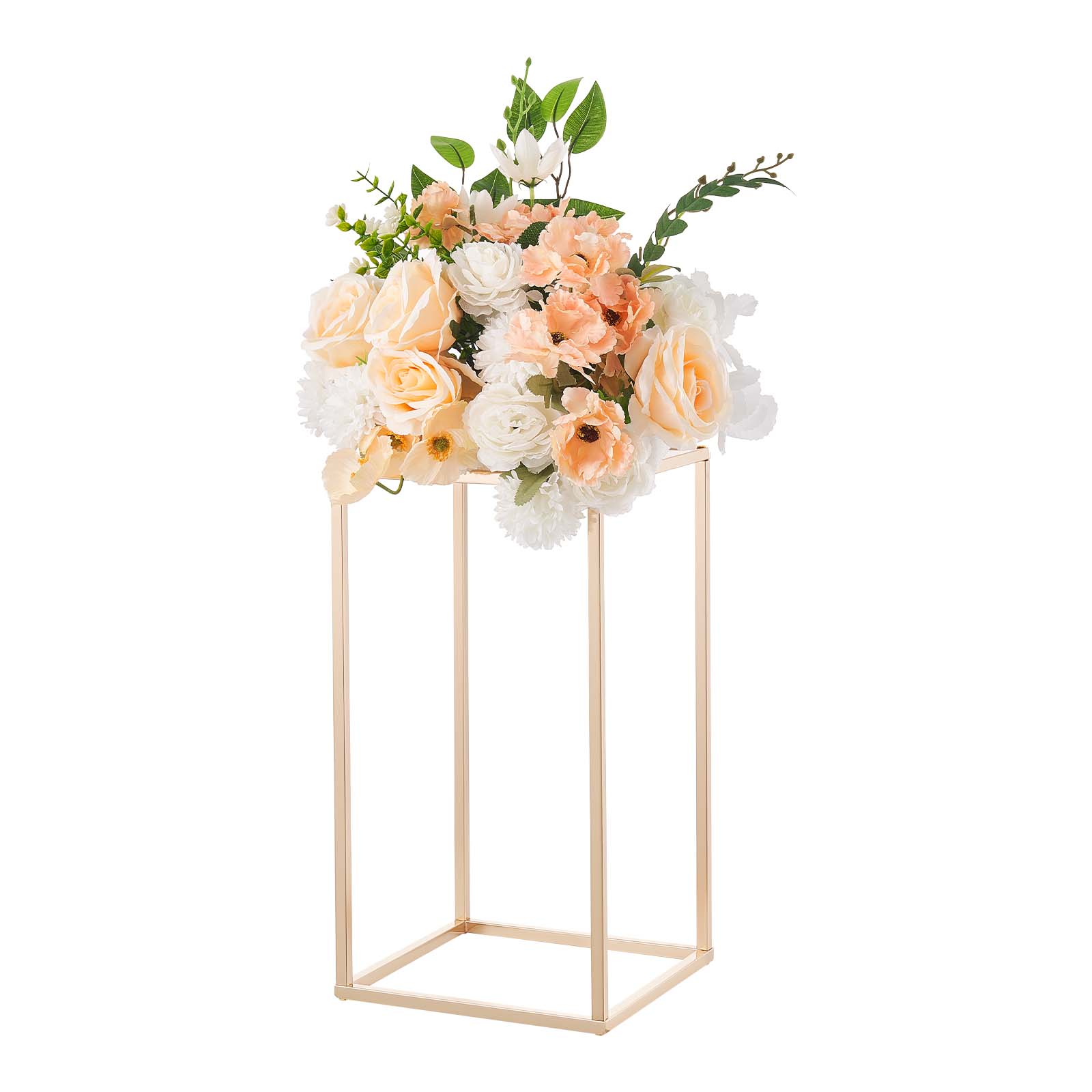 Alt View 5. VEVOR - Wedding Flower Stand, 10PCS 15.75-inch Column Flower Stand, Floral Stands with Acrylic Laminate, Gold Rectangular Floral - Golden Gold.