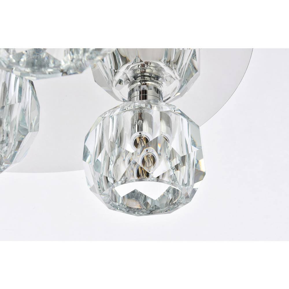 Alt View 1. Elegant Lighting - Graham 5 Light Ceiling Lamp in Chrome - Chrome And Clear.