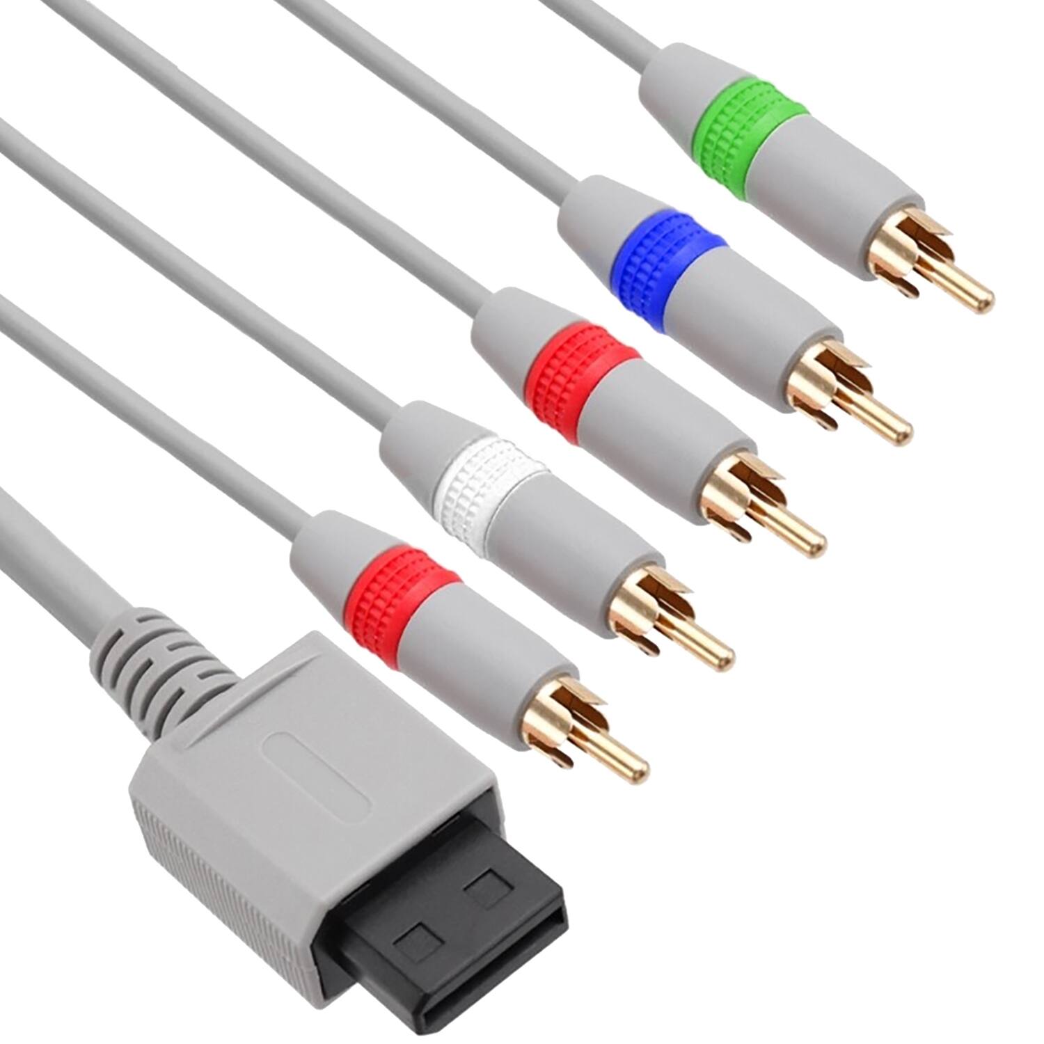 Front. Fosmon - For Wii Component Cable (High Definition 480p), Component AV Cable for Nintendo Wii U, HDTV/EDTV High Definition - Gray.