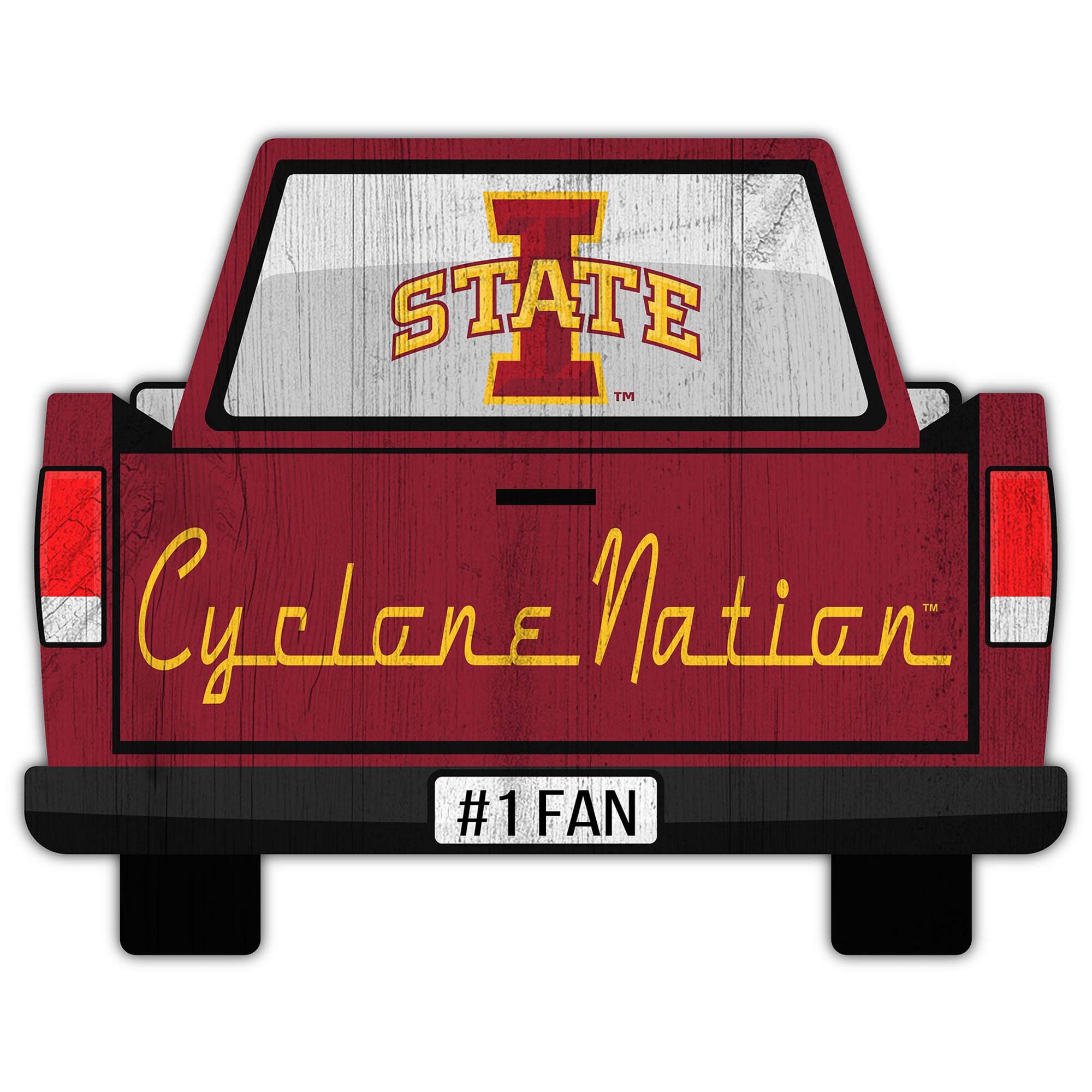 Iowa State Cyclones 12'' x 12'' Truck Back D-cor