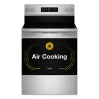 Whirlpool - 5.3 Cu. Ft. Freestanding Single Electric Range with Steam Air Fry and Air Baking - Stainless Steel - Front_Zoom