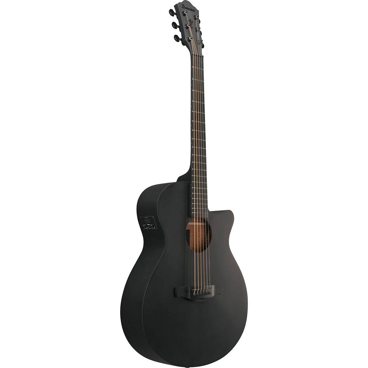 Alt View 2. Ibanez - Ibanez AEG Series AEG621 Acoustic Electric Guitar, Black Out.