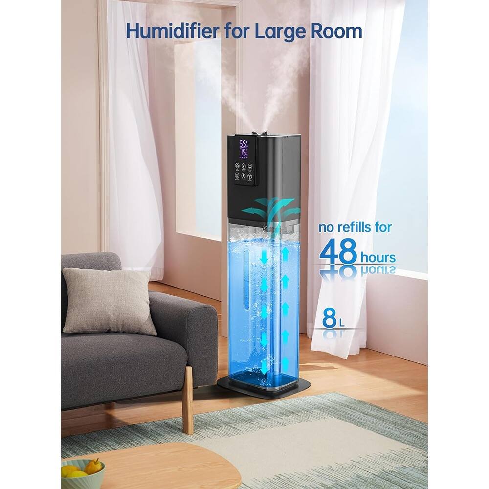 Humidifier for Large Room

no refills for 48 hours

40 hours

8 L
