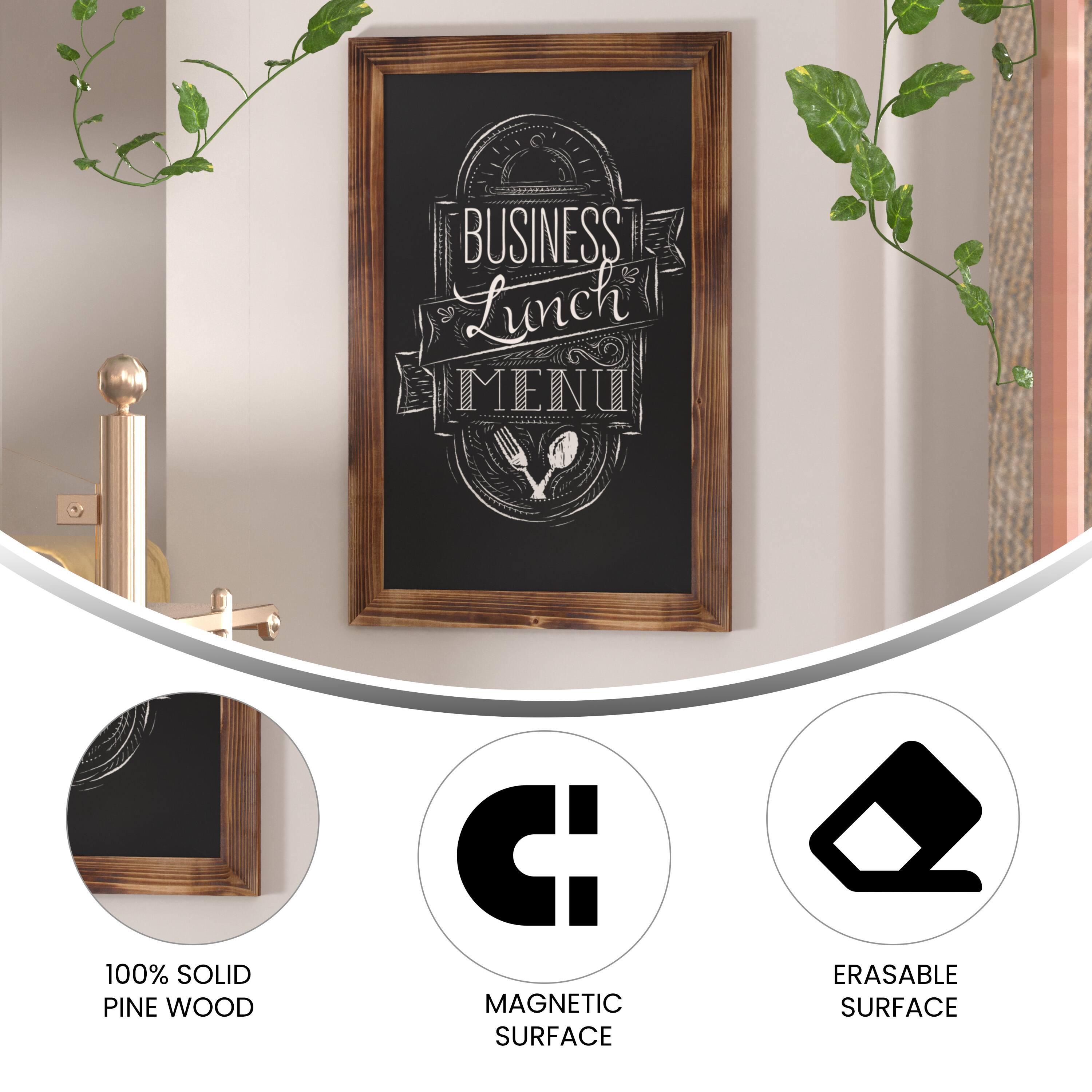 3 BUSINESS Lunch MENU  
100% SOLID PINE WOOD  
MAGNETIC SURFACE  
ERASABLE SURFACE
