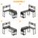 Alt View 1. Aheaplus - Small Reversible L-Shaped Gaming Desk: LED Lights, Power Outlets, Monitor Stand & Storage for Home Office Corner - Gray Oak.