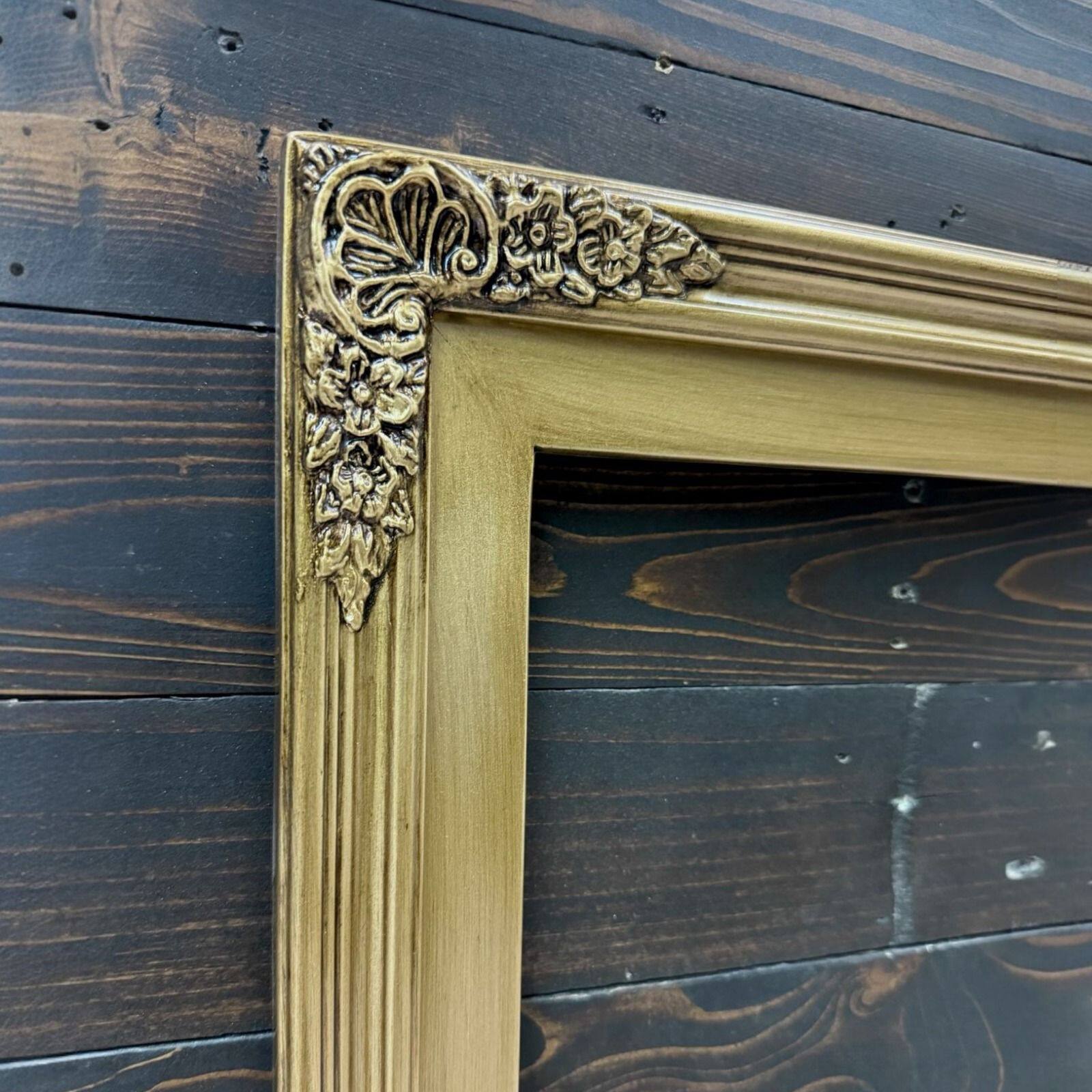 Alt View 1. LAREDO FRAME FACTORY - 75 inch Handmade Ornate wood For TCL A300W NXTVISION Tv - ANTIQUE GOLD.