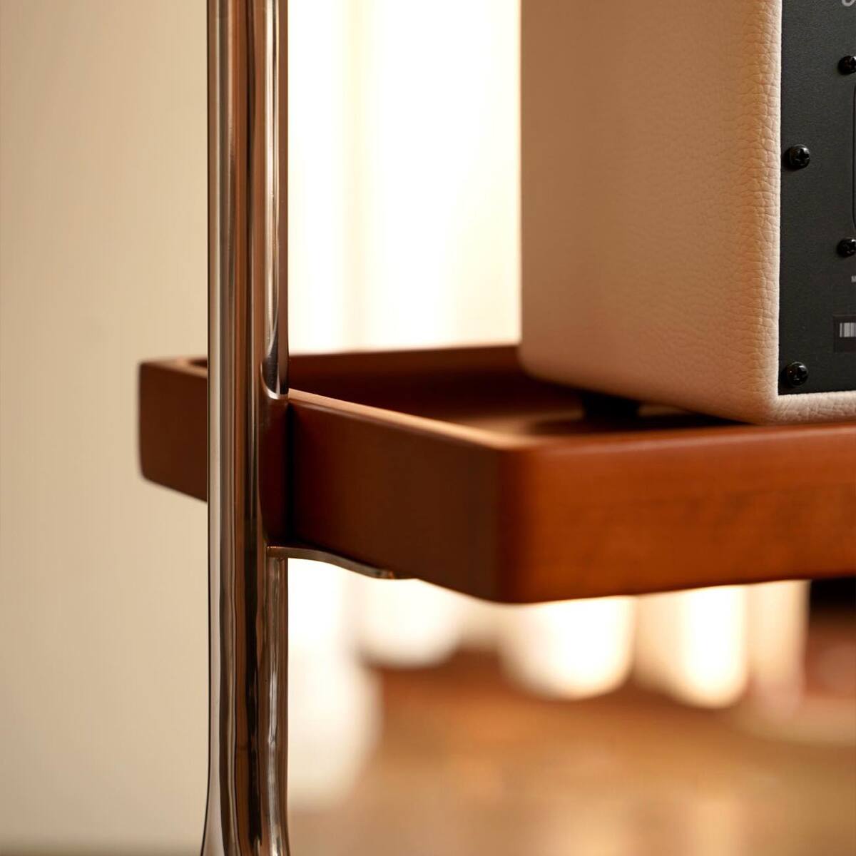 Alt View 5. Spaco - Spaco TV Stand for 43-70 Inch TVs, 360° Swivel, 4-Level Height Adjustable, Open Shelves, Moving Roller for Living Room - Black Brown.