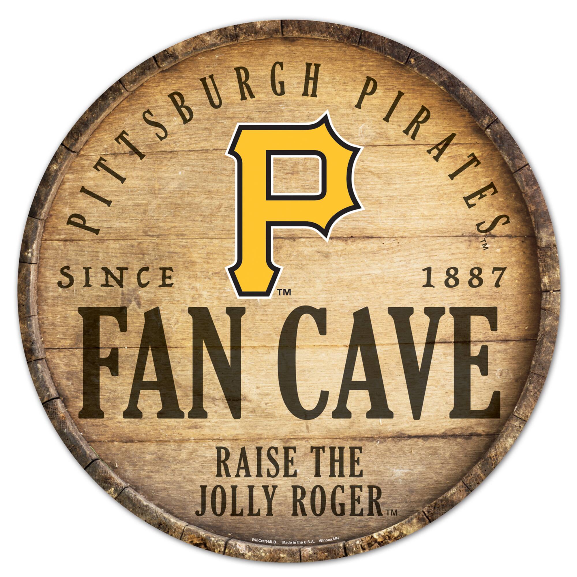 Pittsburgh Pirates 14'' Circular Wood Sign
