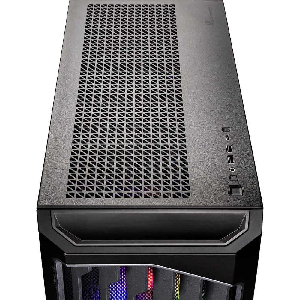 Back. Skytech Gaming - Skytech LEGACY4 - AMD Ryzen 9 9900X3D, 5090, 64GB 6000 MHz DDR5 RAM, 1000W GOLD A3 PSU - Black.