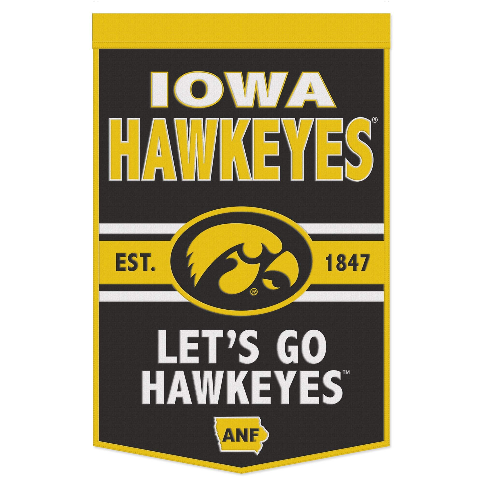 WinCraft - Iowa Hawkeyes 24" x 38" Slogan Banner - Multicolor