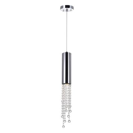 Front. CWI Lighting - Extended 1 Light Down Mini Pendant With Chrome Finish - Chrome.