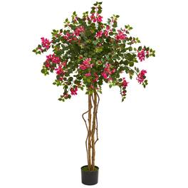 BreeBe - 5.5' Bougainvillea Artificial Tree - Green