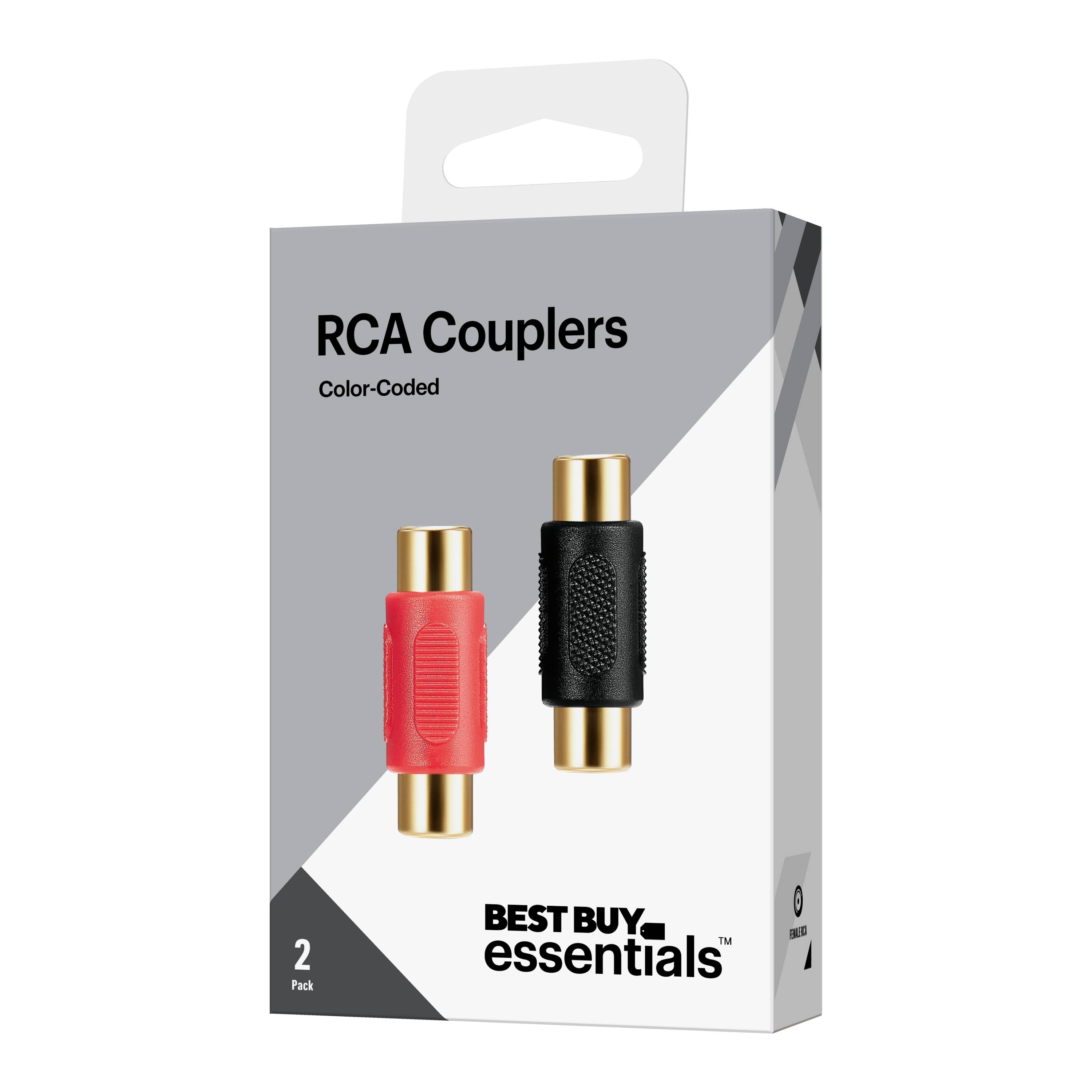 RCA Couplers Color-Coded 2 Pack : BEST BUY essentials