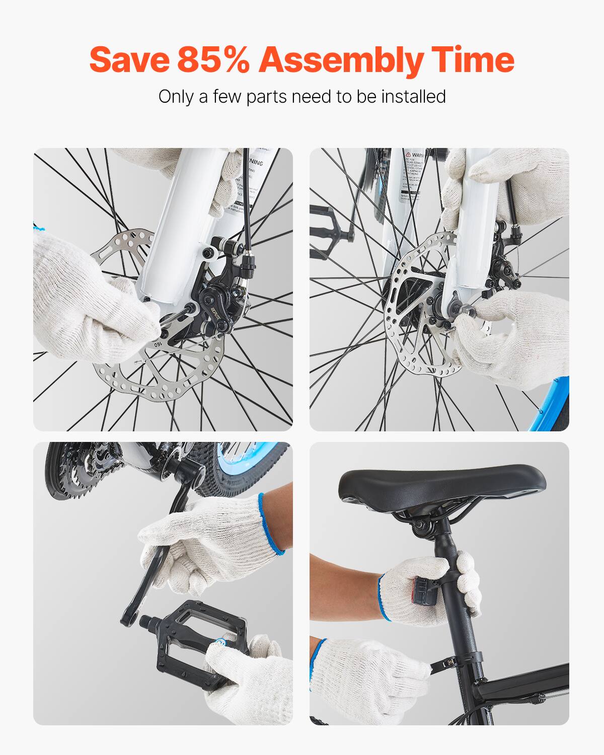 Save 85% Assembly Time
Only a few parts need to be installed