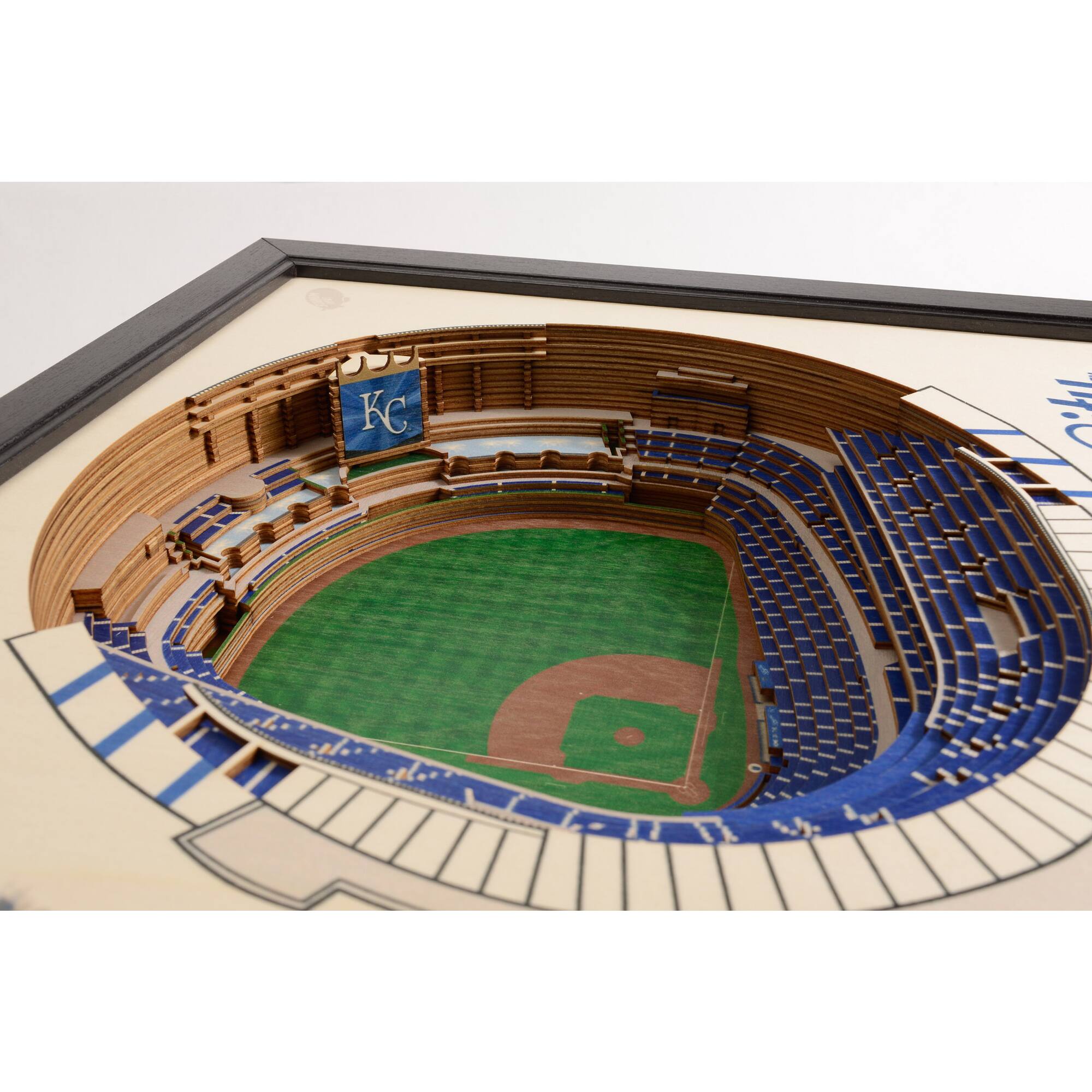 Alt View 2. YouTheFan - Kansas City Royals 25.5" x 19.5" Kauffman Stadium Stadium Views Wall Art - Multicolor.