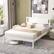 Back. Costway - Full Wooden Platform Bed - White.